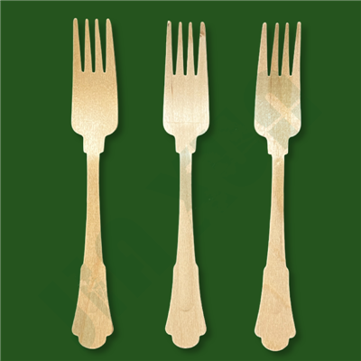 Естествена дървена вилица за еднократна употреба